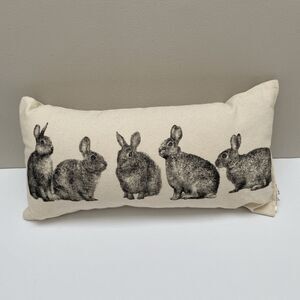 Maya Pickles Bunny Rabbit Decorative Pillow 100% Cotton Made In USA
